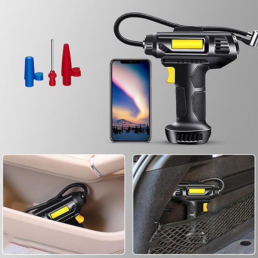 Compresor portabil multifunctional, 12V, 10 bari, afișaj digital LED, alimentare la bricheta masinii